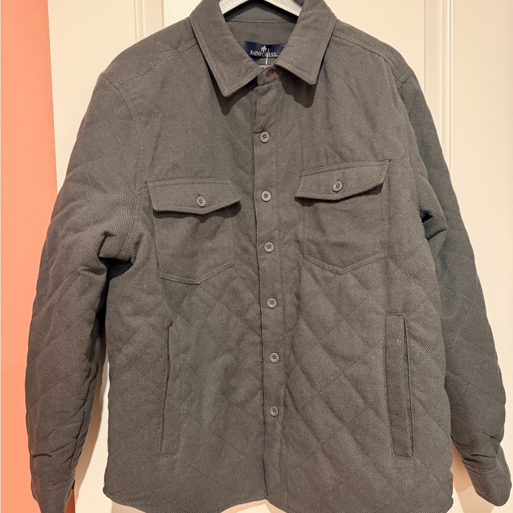 Ralph Lauren Quilted Shirt Jacket in Gray